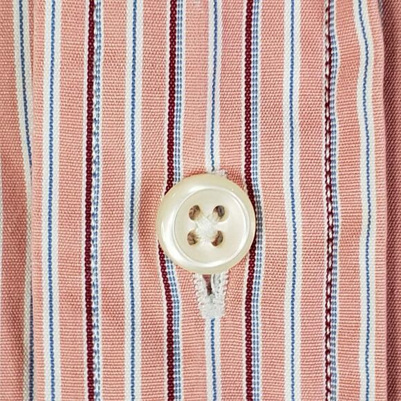 Polo Ralph Lauren Shirt Mens Size XL 17 Pink Stripe Button Down Oxford LS - Picture 4 of 9